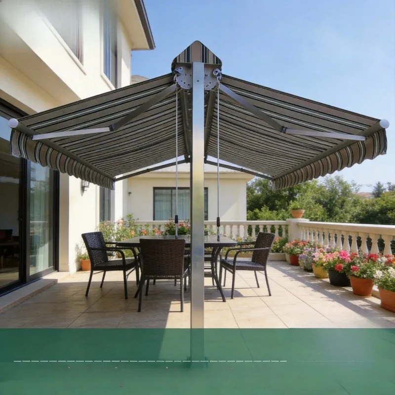 Outdoor Retractable Sun Shelter Double Open Design Heavy Duty Aluminum Alloy Awning
Outdoor Retractable Sun Shelter Double Open Design Heavy Duty Aluminum Alloy Awning