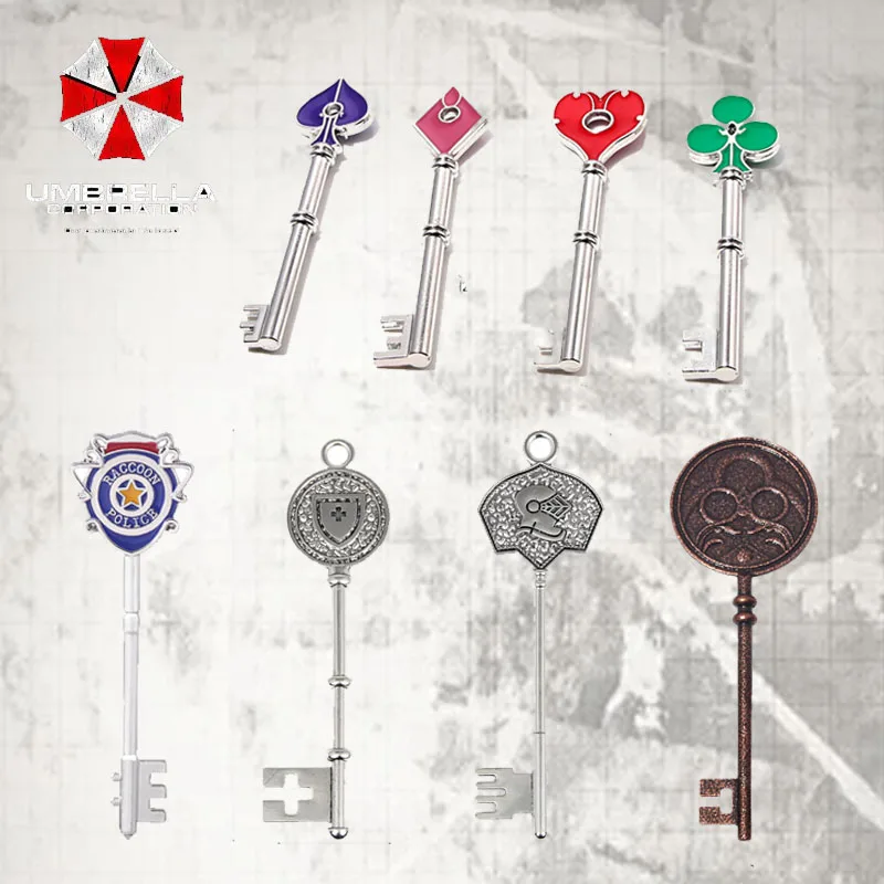 Hot Residents Evils Remake RPD Keys Raccoon Police Department Square Plum Heart Logo Keychain Cosplay Costume Accessories Gift
Hot Residents Evils Remake RPD Keys Raccoon Police Department Square Plum Heart Logo Keychain Cosplay Costume Accessories Gift