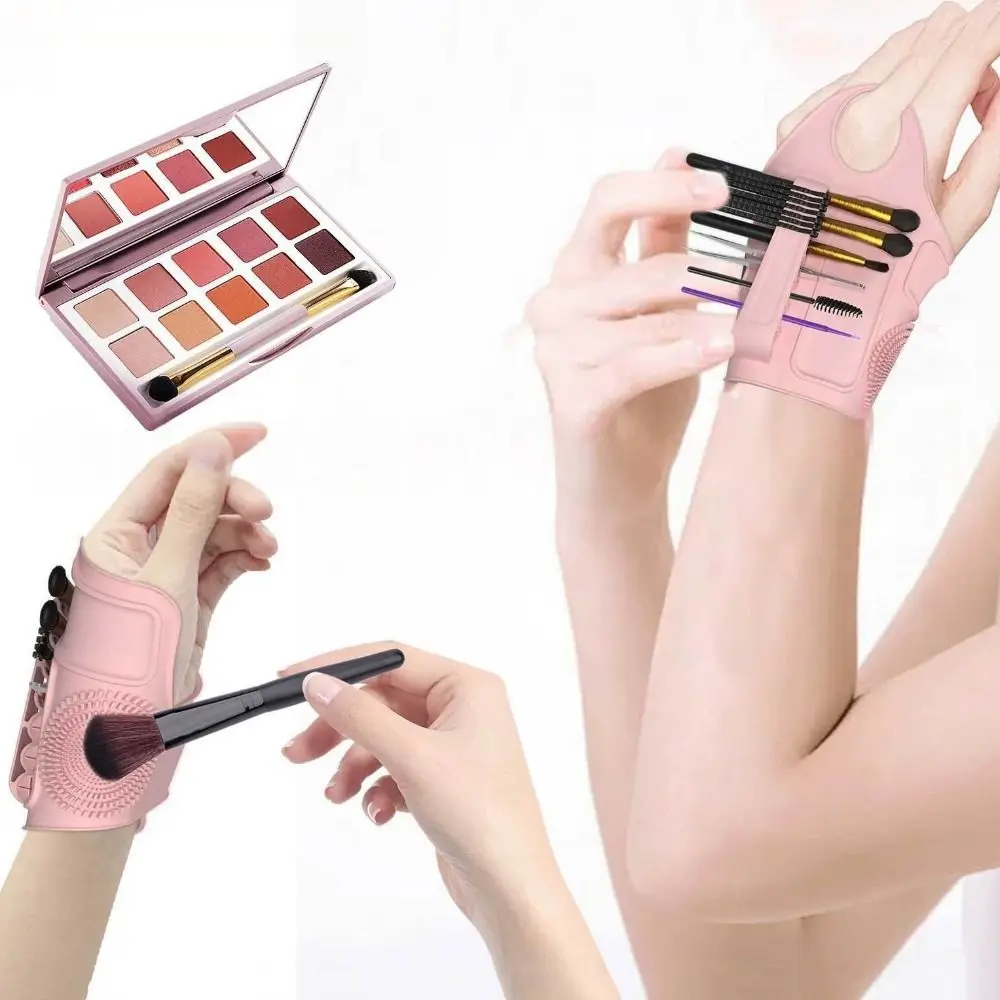 Professional Makeup Palette Mixer Durable Silica Gel Wrist Makeup Brush Holder Washable Subzone Makeup Brush Cleaner
Professional Makeup Palette Mixer Durable Silica Gel Wrist Makeup Brush Holder Washable Subzone Makeup Brush Cleaner