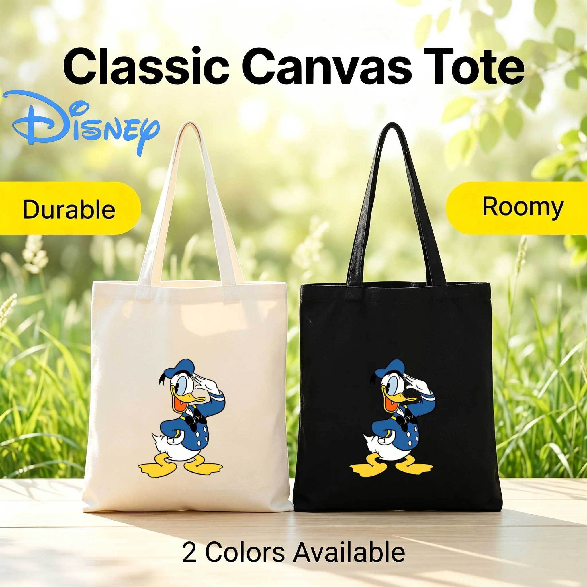1PC Disney Saluting Donald Duck Classic Navy Outfit Print Canvas Tote Bag Eco Shopping Casual Shoulder Handbag
1PC Disney Saluting Donald Duck Classic Navy Outfit Print Canvas Tote Bag Eco Shopping Casual Shoulder Handbag