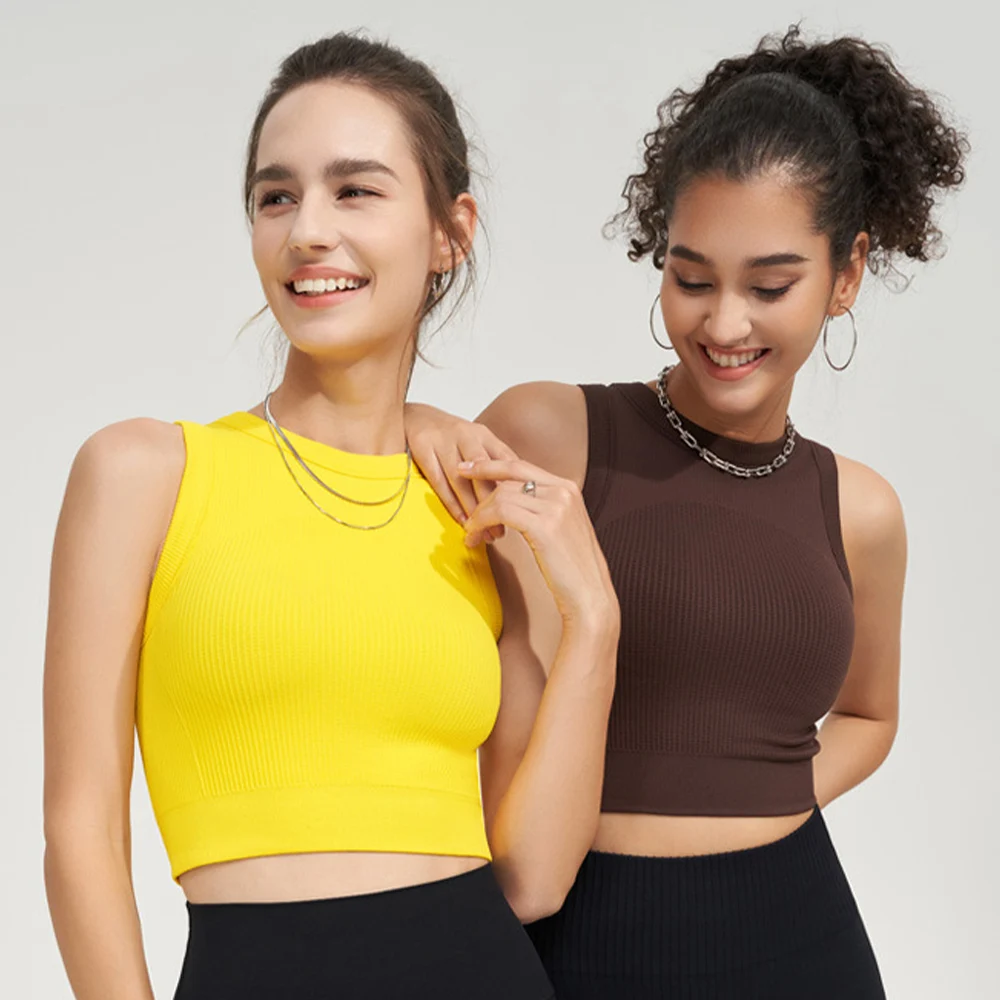 Women Sleeveless Yoga Tank Tops Padded Gym Fitness Bra Autumn Workout Training Pole Dancing Soft Crop Top Breathable Sports Bra
Women Sleeveless Yoga Tank Tops Padded Gym Fitness Bra Autumn Workout Training Pole Dancing Soft Crop Top Breathable Sports Bra