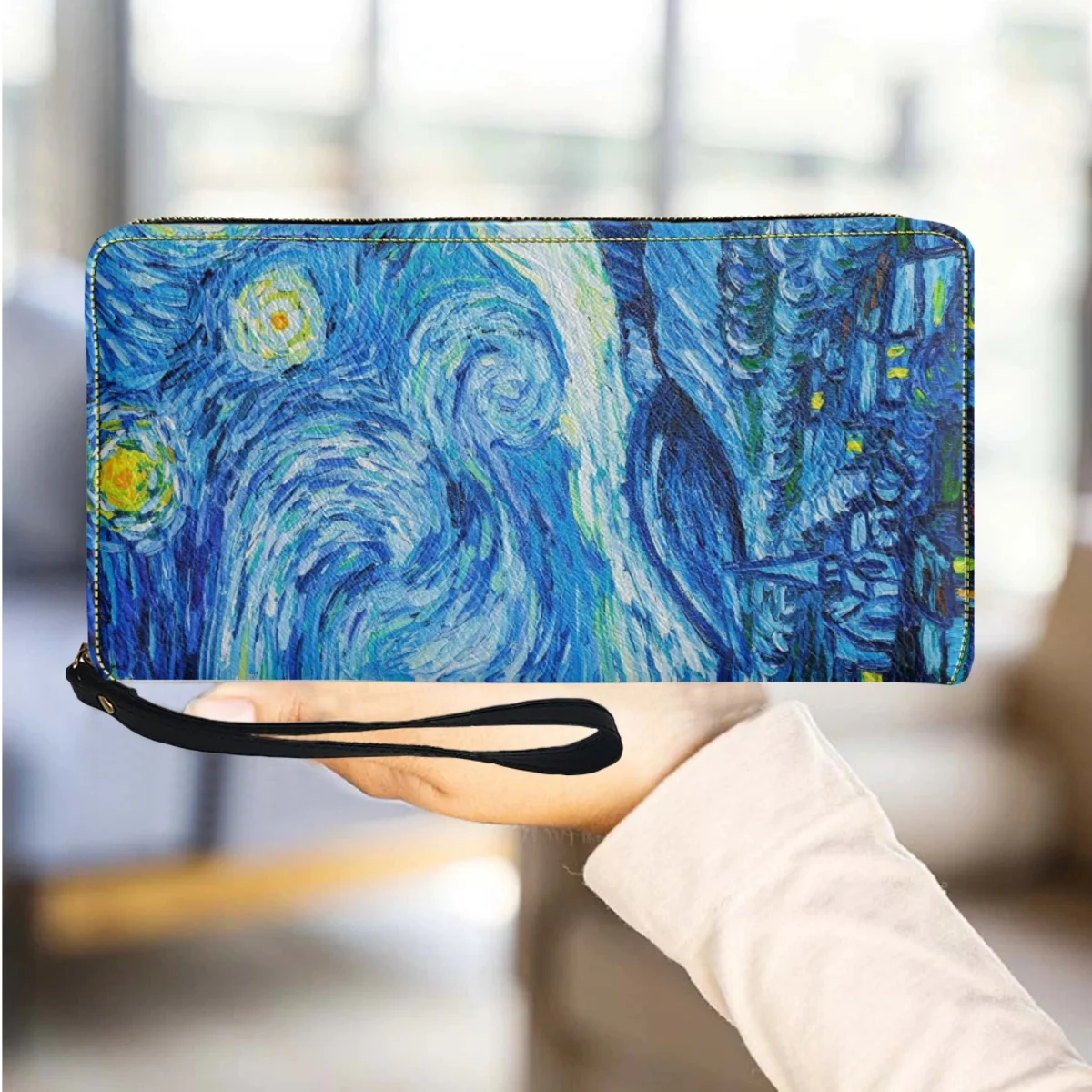 Van Gogh Oil Painting Starry Night Luxury Design Long Zipper Wallet Fashion Party Trend Card Holder Coin Purse PU Leather Clutch
Van Gogh Oil Painting Starry Night Luxury Design Long Zipper Wallet Fashion Party Trend Card Holder Coin Purse PU Leather Clutch