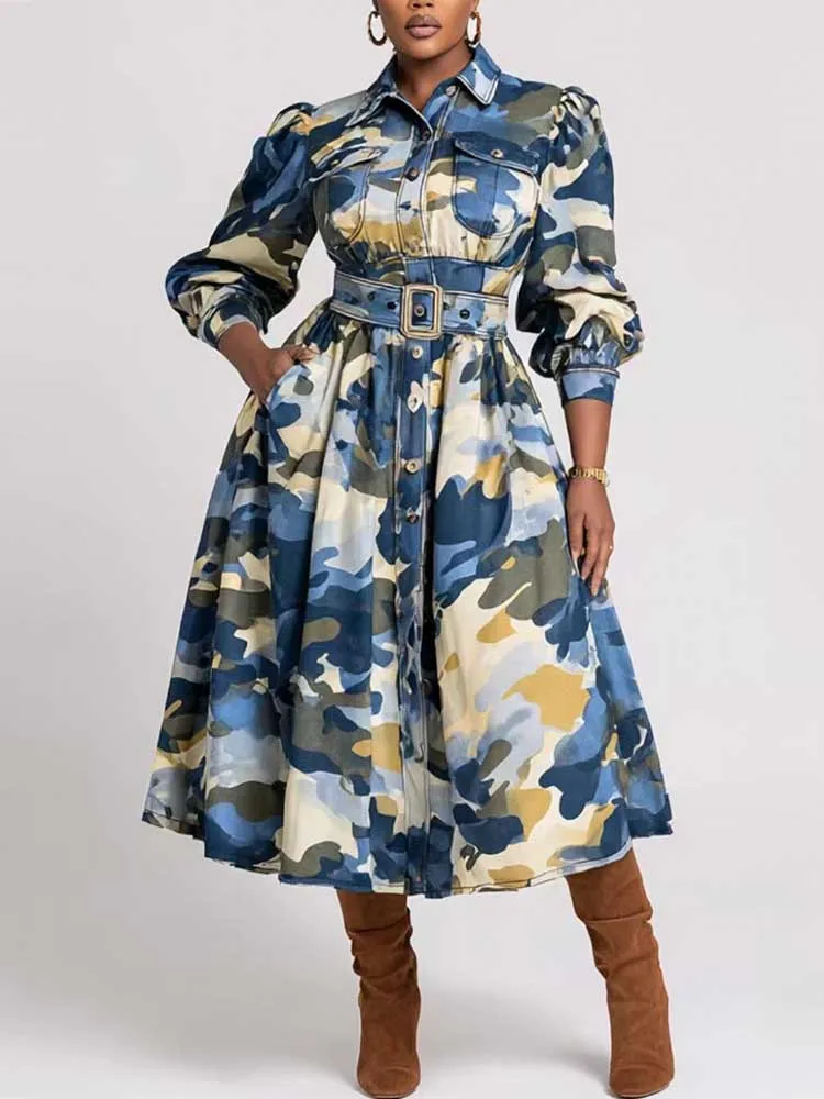 Plus Size Chubby Dress Woman Autumn Clothes Long Sleeve Dress Shirt Printed Blue Loose Lady Dress Casual Wholesale Dropshipping
Plus Size Chubby Dress Woman Autumn Clothes Long Sleeve Dress Shirt Printed Blue Loose Lady Dress Casual Wholesale Dropshipping