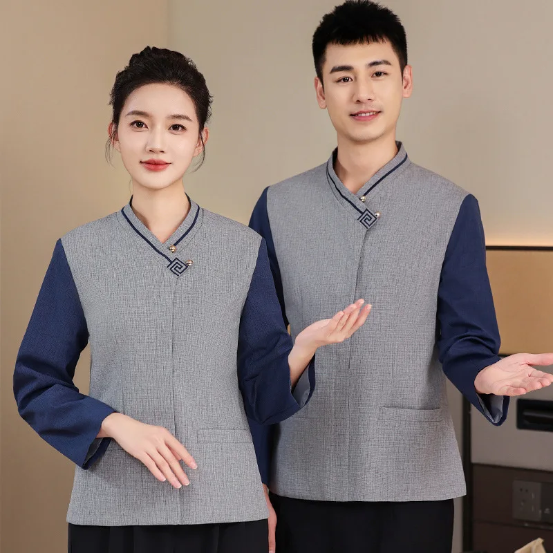 Waist Bar Cleaning Workwear Long Sleeve Autumn Winter Outfit for Women Hotel Room Attendant Hospital Property Auntie
Waist Bar Cleaning Workwear Long Sleeve Autumn Winter Outfit for Women Hotel Room Attendant Hospital Property Auntie