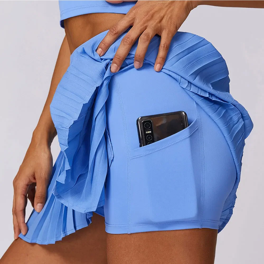 Tennis Skirts Pocket Women Golf Pleated Pantskirt Sports Fitness Shorts Tights High Waist Yoga Running Shorts Skirt Gym Clothing
Tennis Skirts Pocket Women Golf Pleated Pantskirt Sports Fitness Shorts Tights High Waist Yoga Running Shorts Skirt Gym Clothing