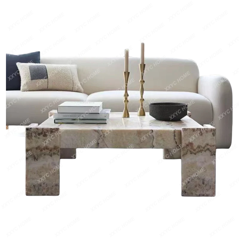 Natural marble coffee table small apartment simple custom Italian minimalist light luxury tea table
Natural marble coffee table small apartment simple custom Italian minimalist light luxury tea table