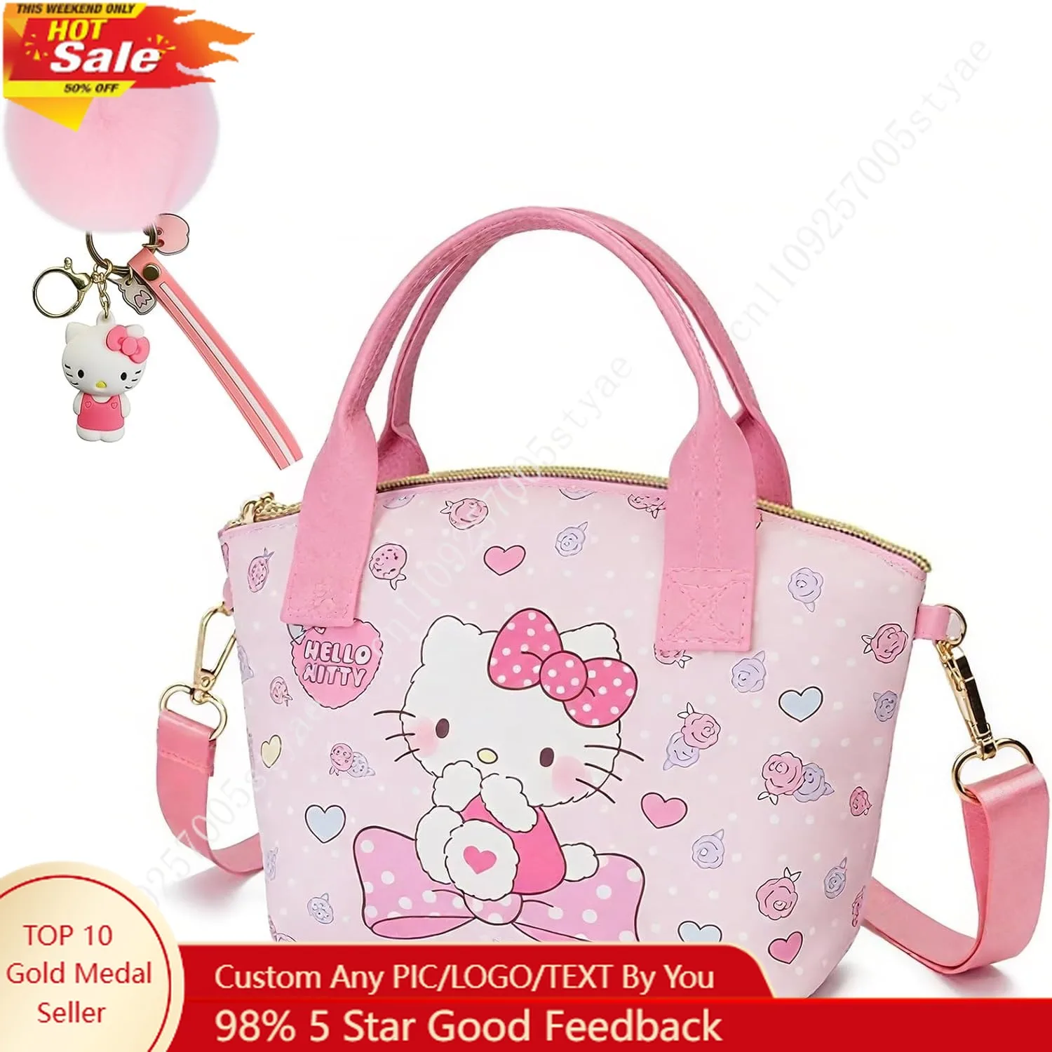 Pink Hello Kitty Leather Shoulder Bag Kuromi Cosmetic Pouch Cute Handbag My Melody Crossbody Bag Small Canvas Stuff Wallet
Pink Hello Kitty Leather Shoulder Bag Kuromi Cosmetic Pouch Cute Handbag My Melody Crossbody Bag Small Canvas Stuff Wallet