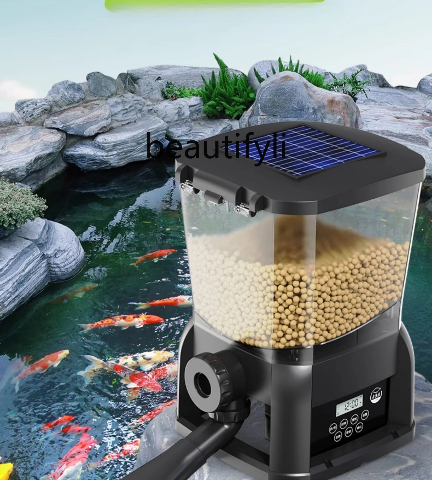 Solar automatic feeder outdoor fish pond fish pond timing large capacity bait machine
Solar automatic feeder outdoor fish pond fish pond timing large capacity bait machine
