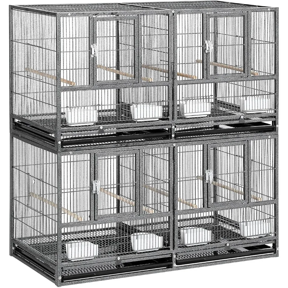 Double Story Divided Breeder Bird Cage for Small Parrots Parakeets Canaries Cockatiels Lovebirds Finches Budgies Quaker, Black
Double Story Divided Breeder Bird Cage for Small Parrots Parakeets Canaries Cockatiels Lovebirds Finches Budgies Quaker, Black