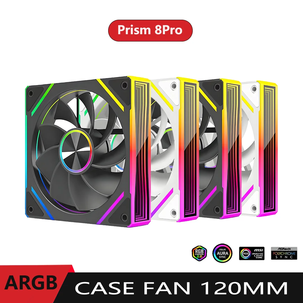 Prism 8Pro Computer Case Fan 4PIN PWM 120MM Infinite Prism 3PIN ARGB Dual Mirror Surface with Temperature Control Cooling Fan
Prism 8Pro Computer Case Fan 4PIN PWM 120MM Infinite Prism 3PIN ARGB Dual Mirror Surface with Temperature Control Cooling Fan