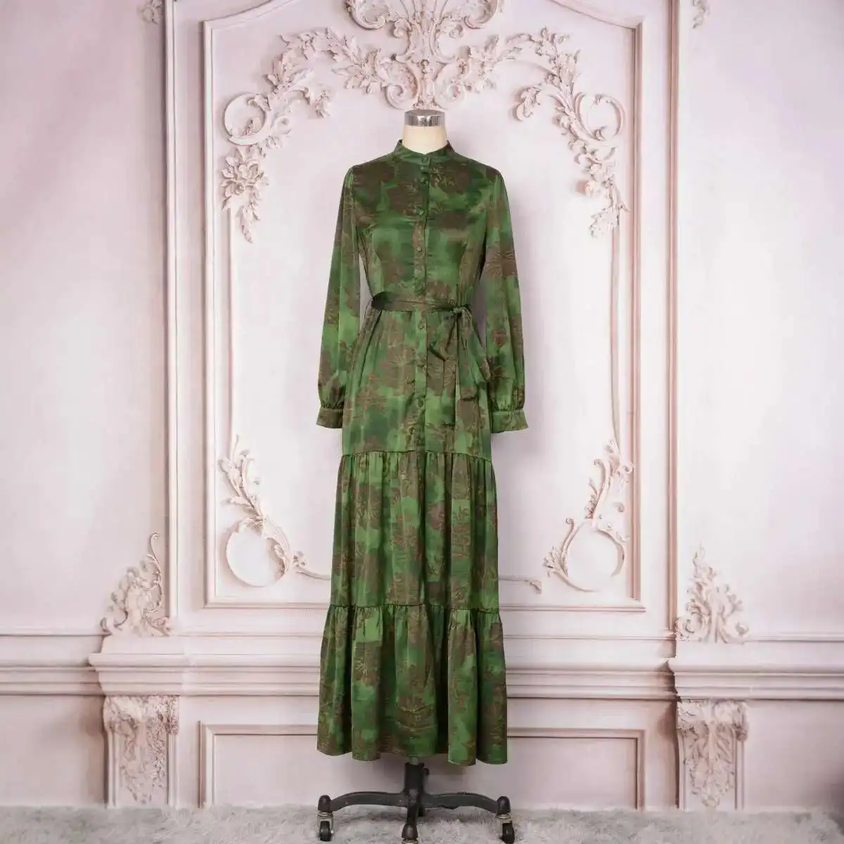 Muslim Summer New Robe Printed Green Dress Fashionable Loose Arab Women's Clothing Robe Abaya Ramadan Dubai Luxury Islam Elegant 
Muslim Summer New Robe Printed Green Dress Fashionable Loose Arab Women's Clothing Robe Abaya Ramadan Dubai Luxury Islam Elegant