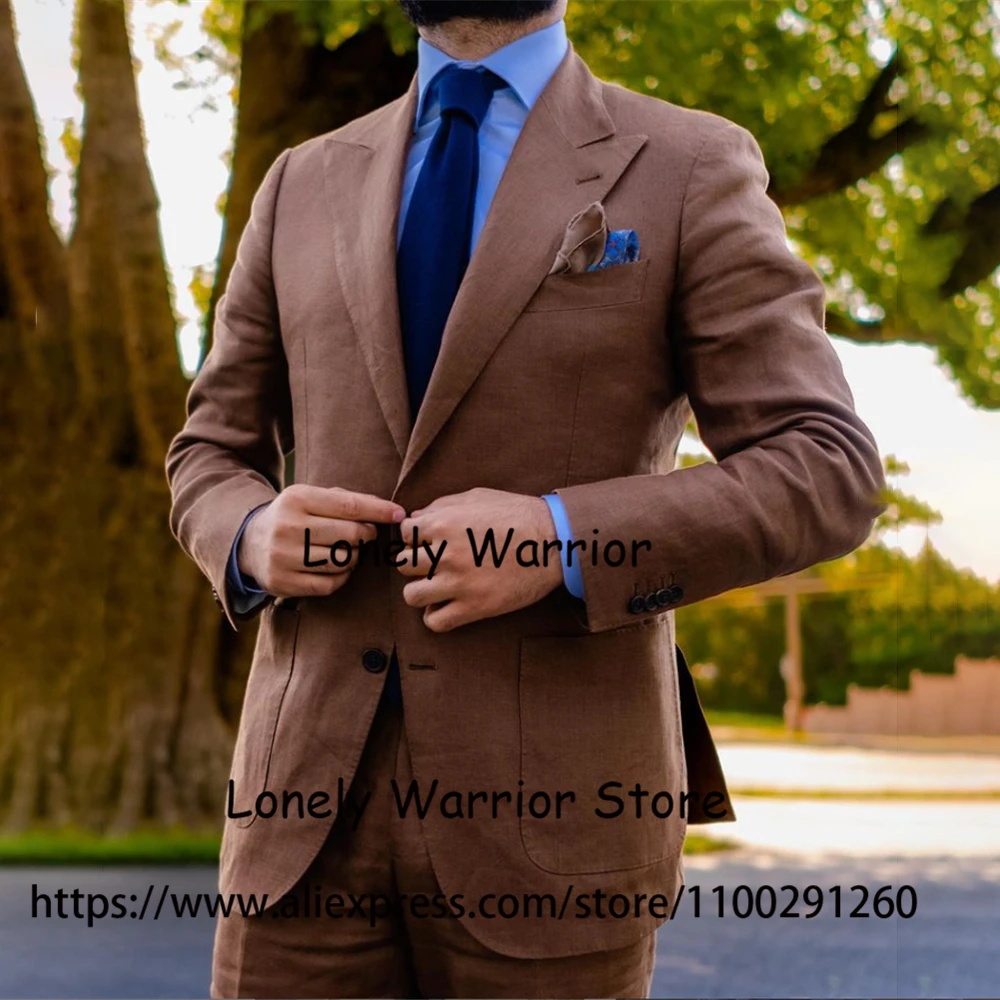 Classic Brown Mens Suits Wedding Groom Tuxedo Slim Fit Formal Business Blazer 2 Piece Set Banquet Terno Masculino Jacket Pants
Classic Brown Mens Suits Wedding Groom Tuxedo Slim Fit Formal Business Blazer 2 Piece Set Banquet Terno Masculino Jacket Pants