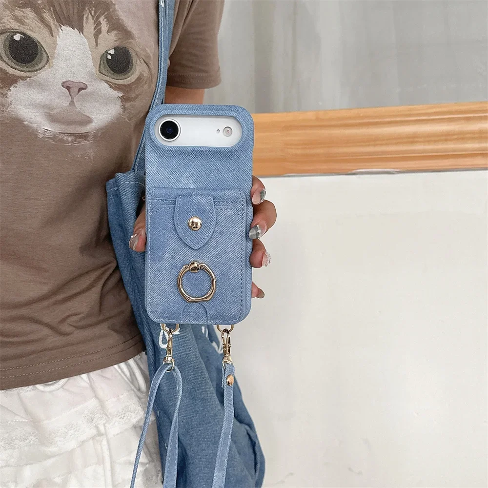 Lanyard Leather Ring Wallet Crossbody Card Holder Phone Case for Apple iPhone 17 Air 16E 15 14 Plus 13 12 Pro Max Mirror Cover
Lanyard Leather Ring Wallet Crossbody Card Holder Phone Case for Apple iPhone 17 Air 16E 15 14 Plus 13 12 Pro Max Mirror Cover