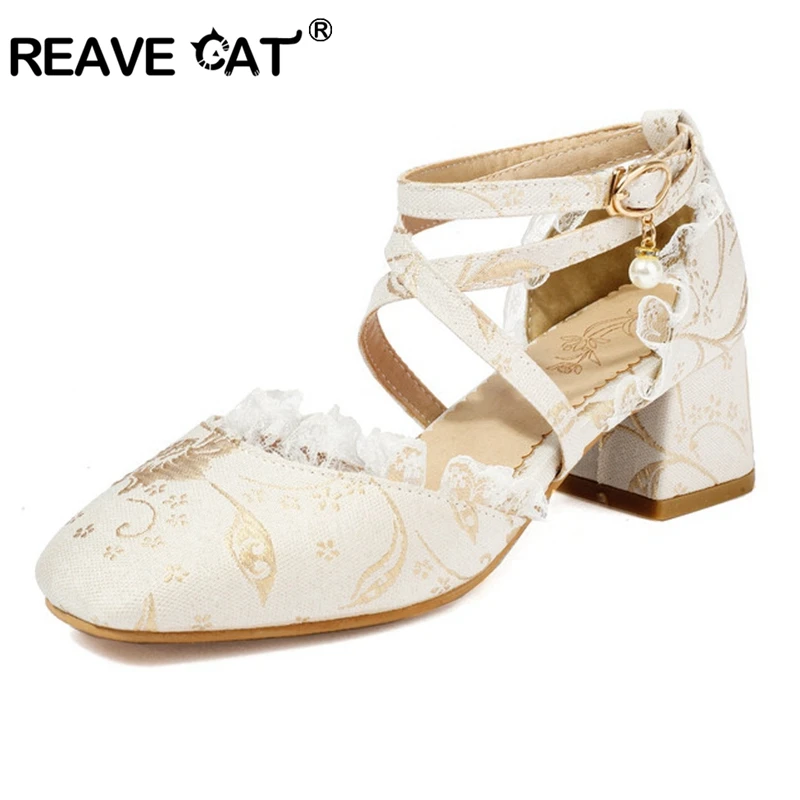 Женские туфли на ремешке REAVE CAT, элегантные праздничные Туфли с круглым носком и пряжкой на квадратном каблуке 5 см, большие размеры 30, 46, 47, 48, бежевого, розового, синего цветов
Женские туфли на ремешке REAVE CAT, элегантные праздничные Туфли с круглым носком и пряжкой на квадратном каблуке 5 см, большие размеры 30, 46, 47, 48, бежевого, розового, синего цветов