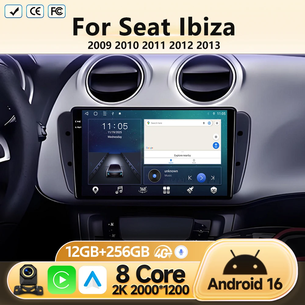 GPS Navigation For Seat Ibiza 2009 2010 2011 2012 2013 Android 16 Multimedia Video Player Car Radio Stereo DSP Head Unit No 2din
GPS Navigation For Seat Ibiza 2009 2010 2011 2012 2013 Android 16 Multimedia Video Player Car Radio Stereo DSP Head Unit No 2din