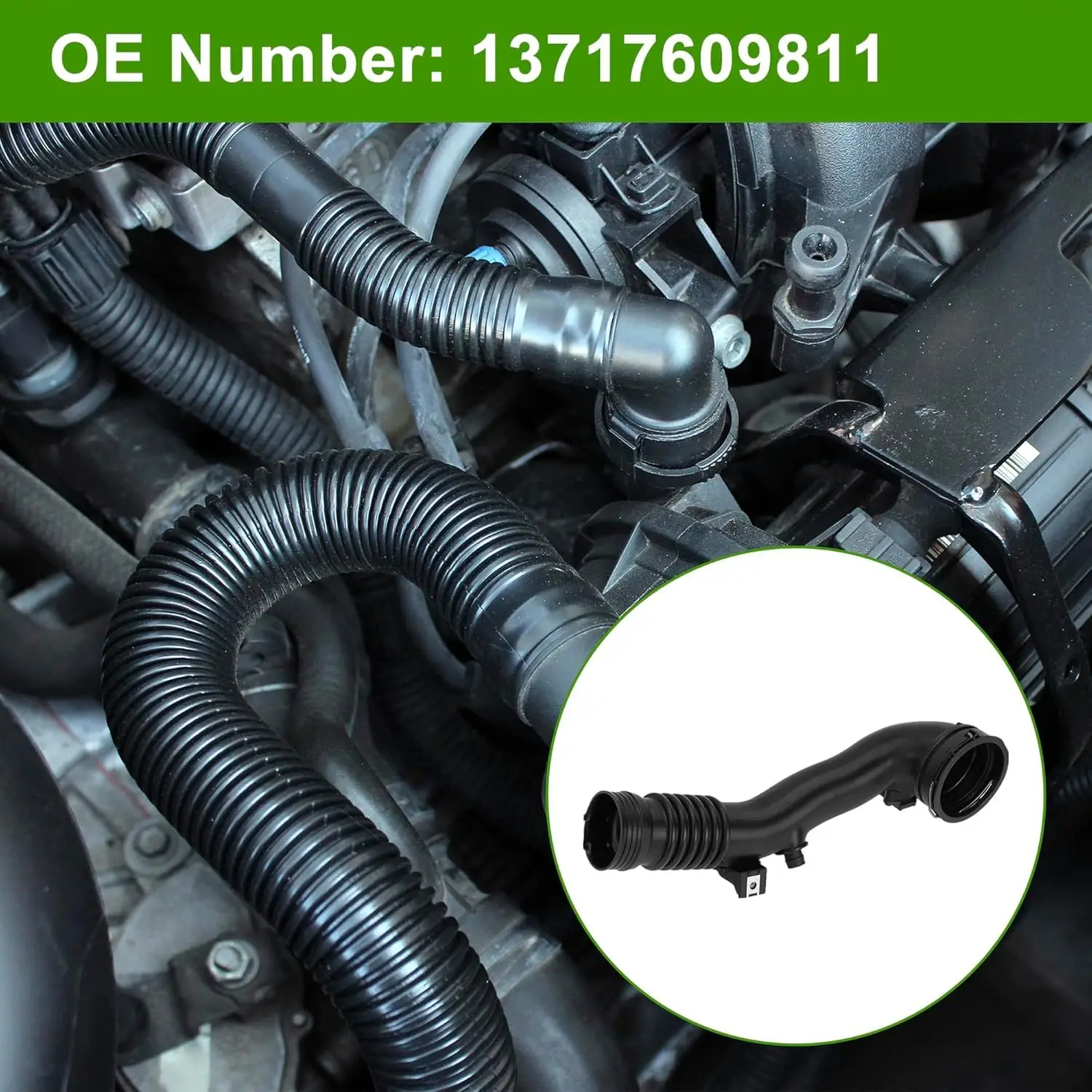 No.13717609811 Car Air Intake Hose Pipe for BMW F10 F07 X5 X6 Cleaner Intake Hose 1 Pc, With sensor
No.13717609811 Car Air Intake Hose Pipe for BMW F10 F07 X5 X6 Cleaner Intake Hose 1 Pc, With sensor