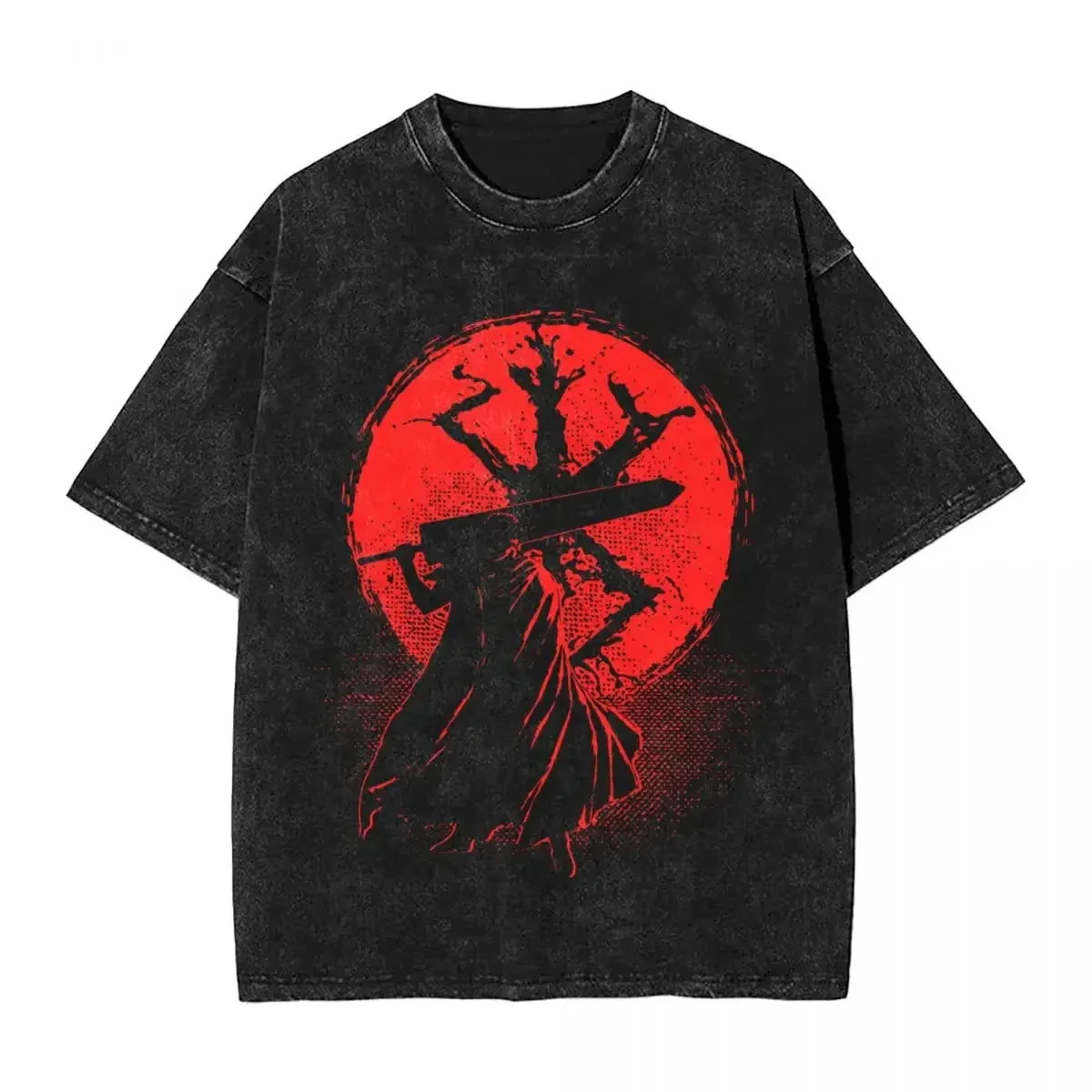 Dark Fantasy Black T-Shirt Blood Moon Warrior Silhouette with Giant Sword Vintage Distressed Cotton Streetwear Fit Gothic Anime
Dark Fantasy Black T-Shirt Blood Moon Warrior Silhouette with Giant Sword Vintage Distressed Cotton Streetwear Fit Gothic Anime