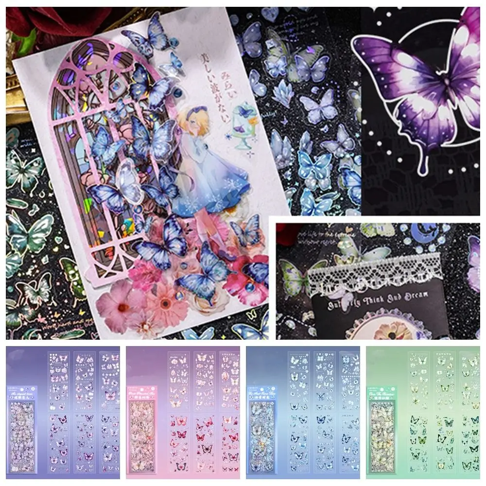 6 Pcs/Set PET Crystal Laser Butterfly Stickers Delicate Vintage Hand Ledger Sticker Journaling Collage Waterproof Handbook Decal
6 Pcs/Set PET Crystal Laser Butterfly Stickers Delicate Vintage Hand Ledger Sticker Journaling Collage Waterproof Handbook Decal