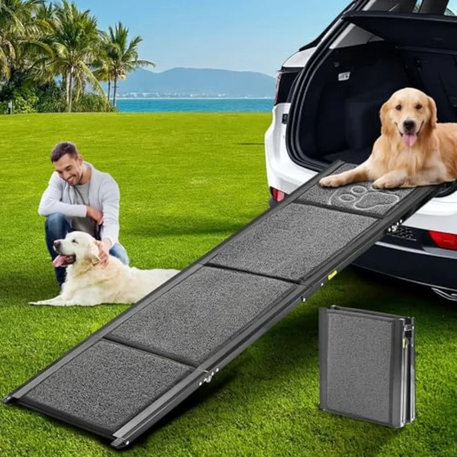 Dog Ramp for Large Dogs Extra Long 71 17.3 Wide Folding Dog Ramp for High SUV Truck Portable Non-Slip Pet Ramp for Car Supports
Dog Ramp for Large Dogs Extra Long 71 17.3 Wide Folding Dog Ramp for High SUV Truck Portable Non-Slip Pet Ramp for Car Supports