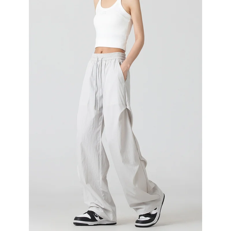 American-style work pants for women, new summer thin versatile quick-dry casual pants, high-waisted high-street ice silk paratro
American-style work pants for women, new summer thin versatile quick-dry casual pants, high-waisted high-street ice silk paratro
