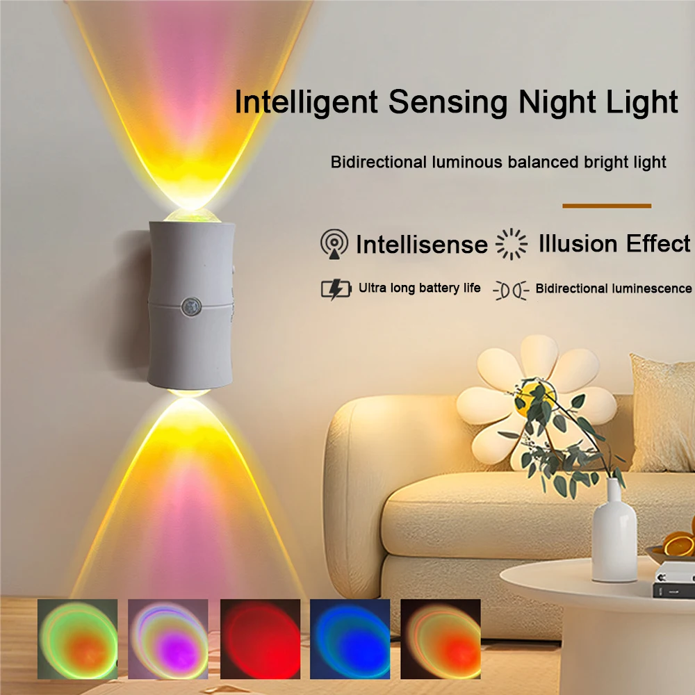 Motion Sensor Night Light RGB Gradient Wall Lamp Type-C Charging Wireless Magnetic Mounting Home Decoration Night Lamps
Motion Sensor Night Light RGB Gradient Wall Lamp Type-C Charging Wireless Magnetic Mounting Home Decoration Night Lamps