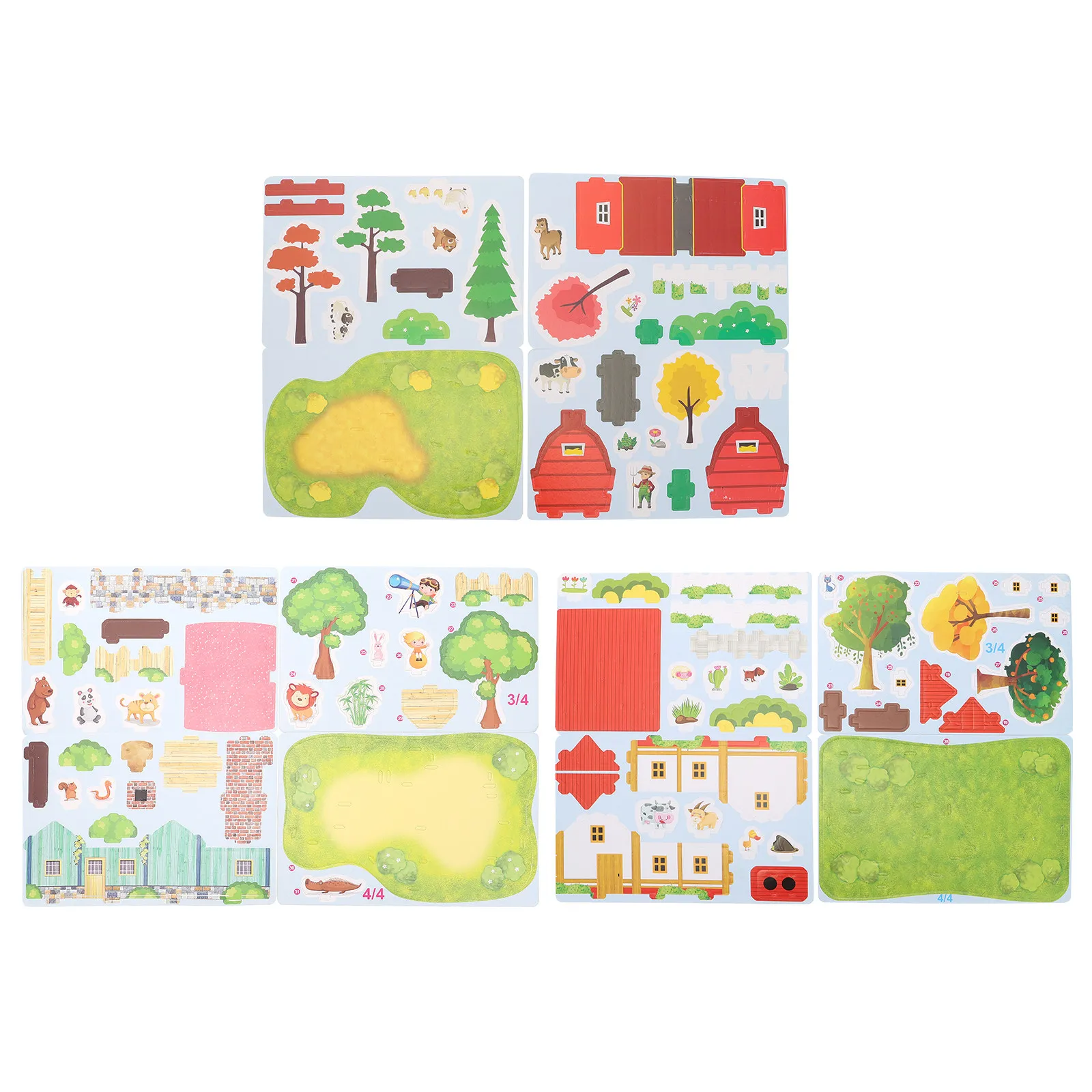 3Sets 3D Puzzles Educational Playthings for Kids Smooth Safe Design Parent-Child Bonding Activity Enlightenment Puzzle Jigsaws
3Sets 3D Puzzles Educational Playthings for Kids Smooth Safe Design Parent-Child Bonding Activity Enlightenment Puzzle Jigsaws