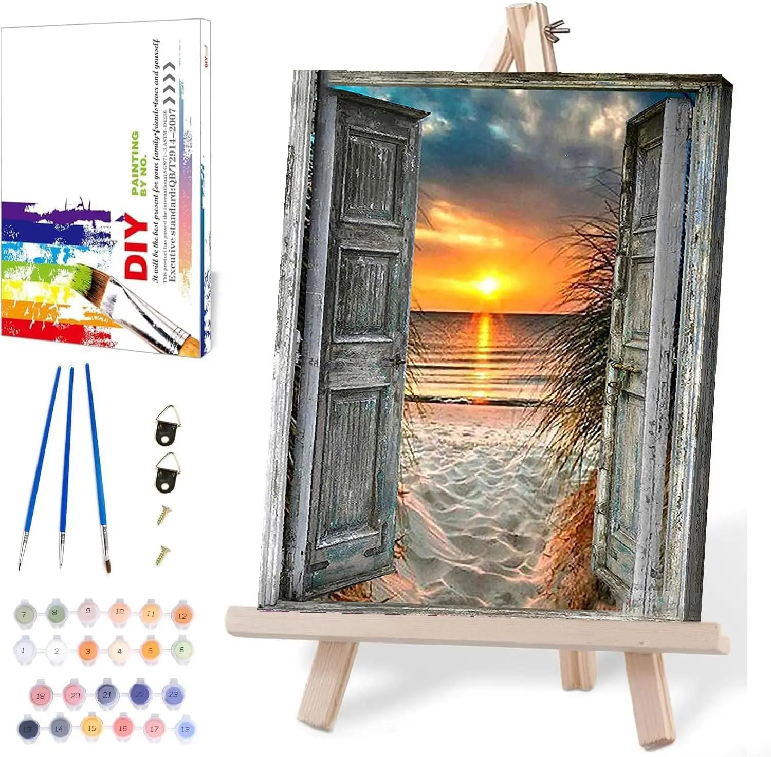 Sunset Beach Paint by Numbers for Adults - Framed Canvas, DIY Oil Painting Kit, 12x16 inch
Sunset Beach Paint by Numbers for Adults - Framed Canvas, DIY Oil Painting Kit, 12x16 inch