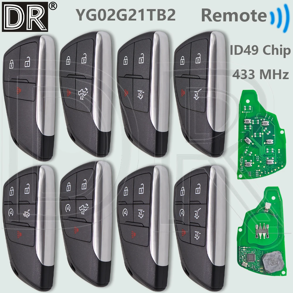 DR YG0G21TB2 ID49Chip 433 МГц бесконтактный автомобильный удаленный ключ для Chevrolet Tahoe Suburban Silverado Buick Envision GMC Yukon XL Denali
DR YG0G21TB2 ID49Chip 433 МГц бесконтактный автомобильный удаленный ключ для Chevrolet Tahoe Suburban Silverado Buick Envision GMC Yukon XL Denali