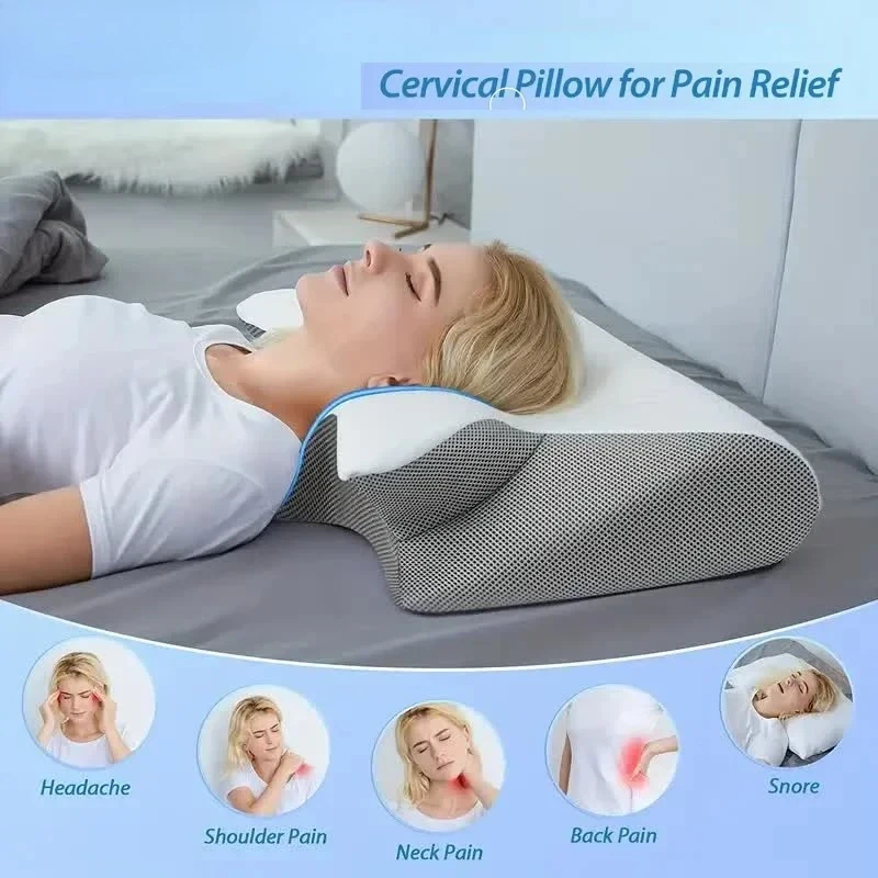 New 2 in 1 Ergonomic Contour Orthopedic Pillow Memory Foam Cervical Pillow,for Neck Pain Support Pillows Pillowcase replacement
New 2 in 1 Ergonomic Contour Orthopedic Pillow Memory Foam Cervical Pillow,for Neck Pain Support Pillows Pillowcase replacement