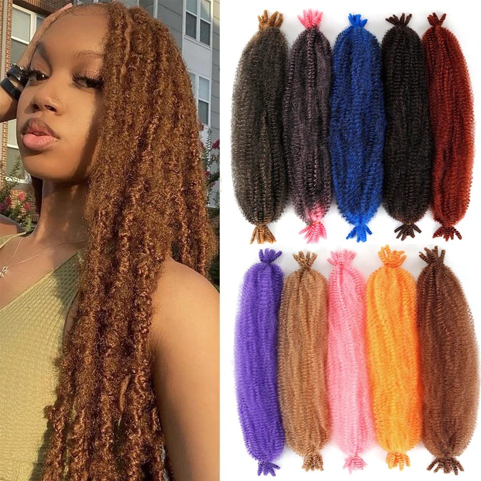 24 Inch Springy Afro Twist Hair Pre Fluffed Spring Twist Hair Pre Stretched Wrapping Hair for Soft Locs Hair Extensions
24 Inch Springy Afro Twist Hair Pre Fluffed Spring Twist Hair Pre Stretched Wrapping Hair for Soft Locs Hair Extensions