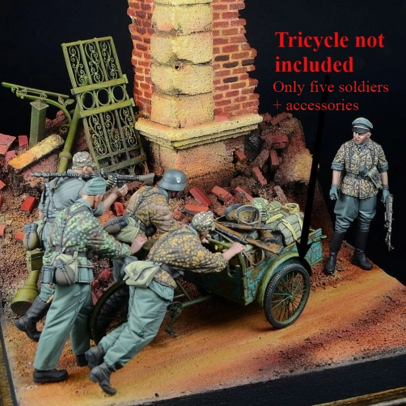 1/35 фигурка из смолы, сборная модель, комплект, историческое хобби, военная миниатюра, 5 солдат и аксессуары, в разобранном виде и неокрашенная
1/35 фигурка из смолы, сборная модель, комплект, историческое хобби, военная миниатюра, 5 солдат и аксессуары, в разобранном виде и неокрашенная