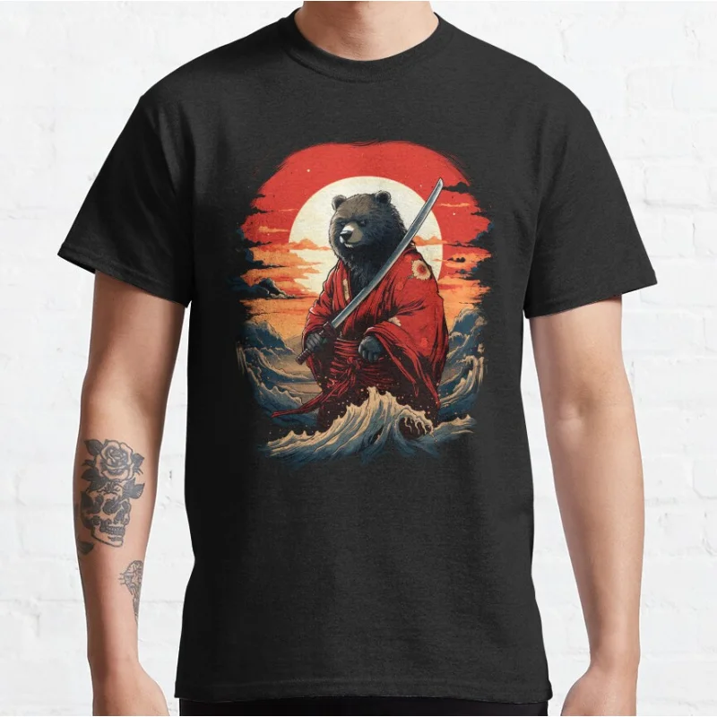 Vintage Japanese ukiyo e stlye Samurai Bear retro anime graphic t shirts for cat lover retro large size tops
Vintage Japanese ukiyo e stlye Samurai Bear retro anime graphic t shirts for cat lover retro large size tops