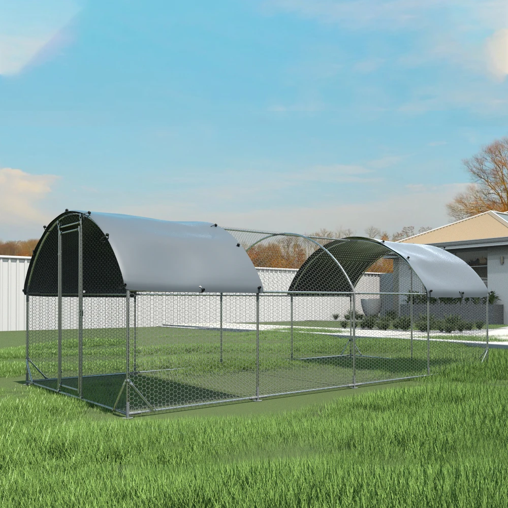 Large metal chicken coop upgrade three support steel wire impregnated plastic net cage, Oxford cloth silver plated waterproof
Large metal chicken coop upgrade three support steel wire impregnated plastic net cage, Oxford cloth silver plated waterproof