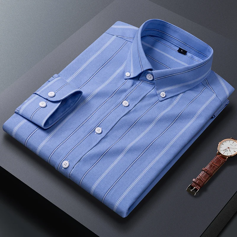 High-quality cotton-like professional business men's trendy, fashionable, cool and versatile striped shirts for autumn
High-quality cotton-like professional business men's trendy, fashionable, cool and versatile striped shirts for autumn