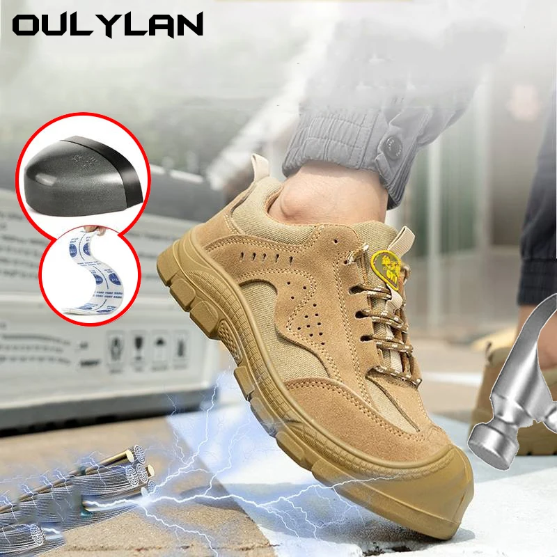 Protective Safety Shoes Men Lightweight Comfortable Steel Head Anti-smashing Anti-piercing Wear-resistant Breathable Work Shoes
Protective Safety Shoes Men Lightweight Comfortable Steel Head Anti-smashing Anti-piercing Wear-resistant Breathable Work Shoes