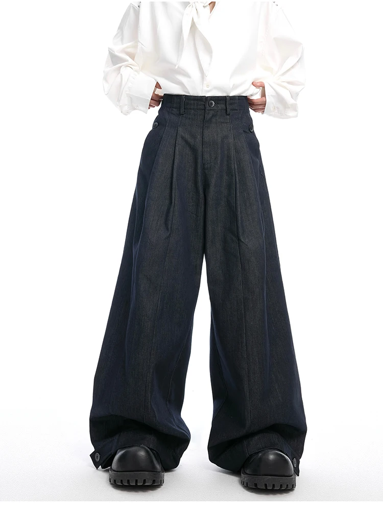 Mauroicardi Spring Autumn Long Blue Baggy Wide Leg Denim Pants for Men High Waist Streetwear Loose Luxury Designer Clothes Jeans
Mauroicardi Spring Autumn Long Blue Baggy Wide Leg Denim Pants for Men High Waist Streetwear Loose Luxury Designer Clothes Jeans