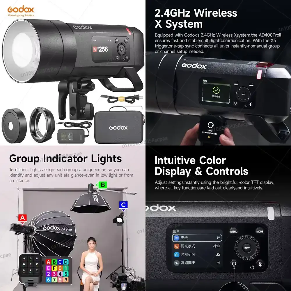 Вспышка Godox AD400ProII All-in-One 400Ws с литий-ионным аккумулятором для уличной съемки, беспроводная система 2.4G X, TTL-вспышка для фотосъемки
Вспышка Godox AD400ProII All-in-One 400Ws с литий-ионным аккумулятором для уличной съемки, беспроводная система 2.4G X, TTL-вспышка для фотосъемки