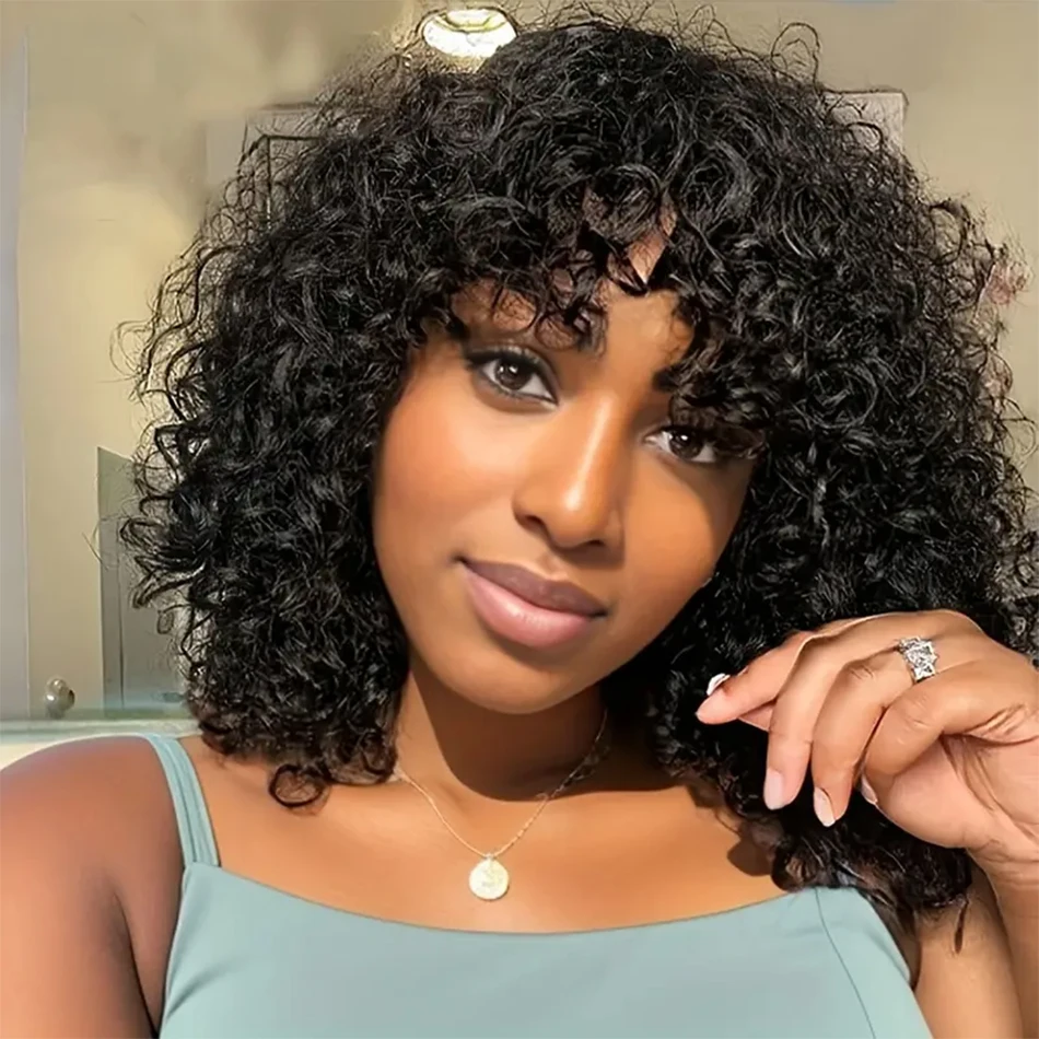 Short Curly Bob Wigs With Bangs Human Hair Wear And Go Glueless Water Wave Human Hair Wigs For Women Full Machine Wigs 180%
Short Curly Bob Wigs With Bangs Human Hair Wear And Go Glueless Water Wave Human Hair Wigs For Women Full Machine Wigs 180%