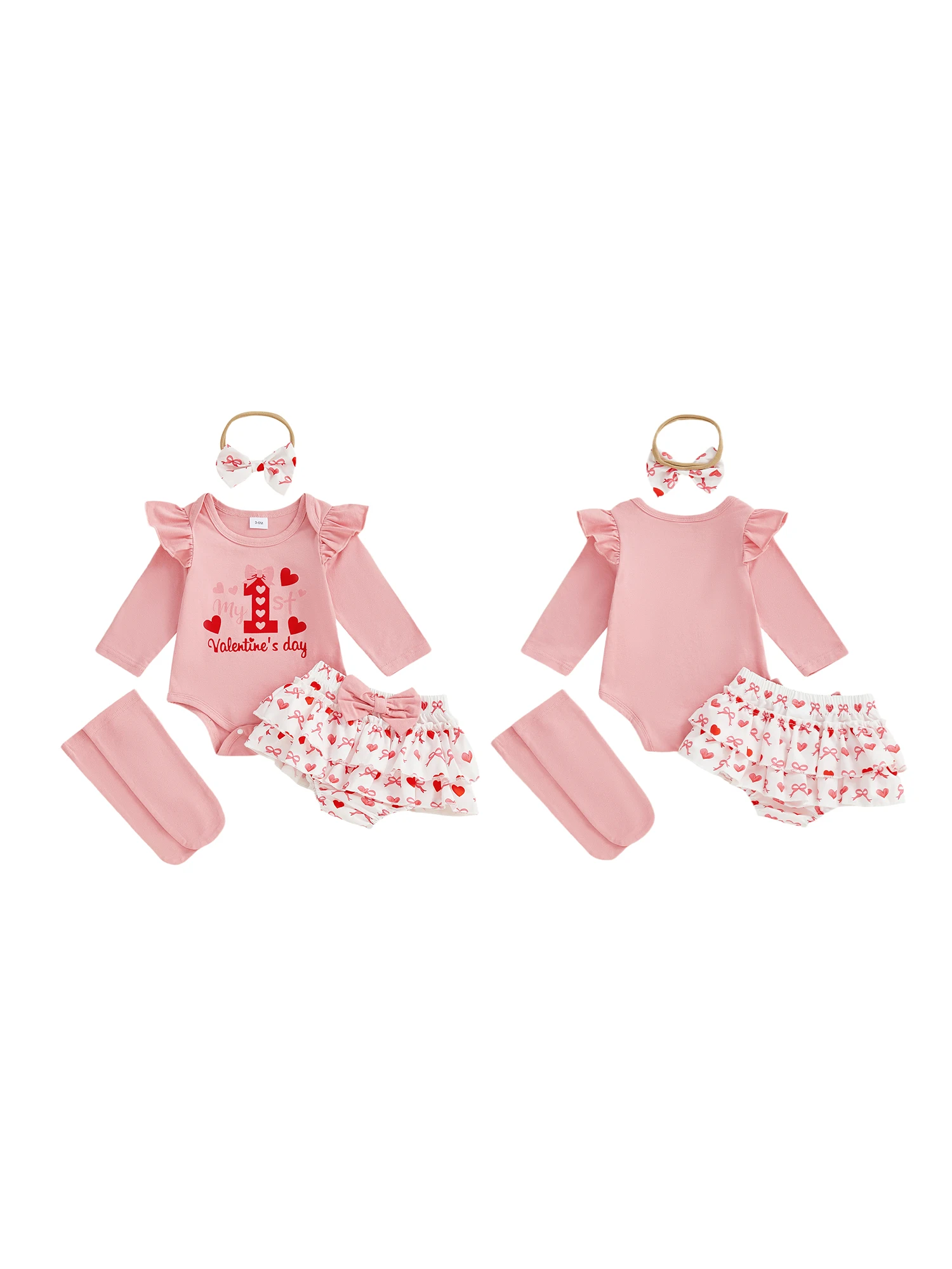 Adorable Toddler Valentine s Day Ensemble Stylish Heart Print Romper with Ruffled Skirt Matching Headband and Cute Stockings
Adorable Toddler Valentine s Day Ensemble Stylish Heart Print Romper with Ruffled Skirt Matching Headband and Cute Stockings