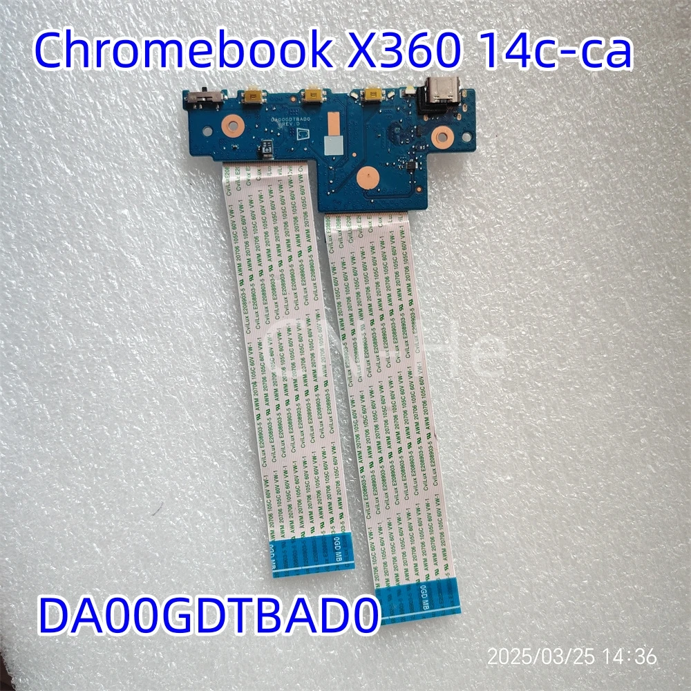 Original For HP Chromebook x360 14c-ca USB Type C Board w/ Cable M00313-001 DA00GDTBAD0
Original For HP Chromebook x360 14c-ca USB Type C Board w/ Cable M00313-001 DA00GDTBAD0