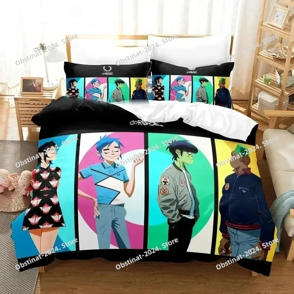 Music Gorillaz Bedding Set Printed Bed Set Duvet Cover Sheet Pillowcase Soft Quilt Cover Full Queen King Size boys Adult Bedroom
Music Gorillaz Bedding Set Printed Bed Set Duvet Cover Sheet Pillowcase Soft Quilt Cover Full Queen King Size boys Adult Bedroom
