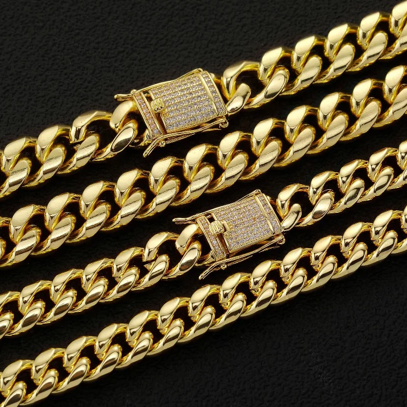 24K Gold Plated Stainless Steel Cuban Link Chain, 6-14mm Men's Fadeless Bracelet Necklace Jewelry
24K Gold Plated Stainless Steel Cuban Link Chain, 6-14mm Men's Fadeless Bracelet Necklace Jewelry