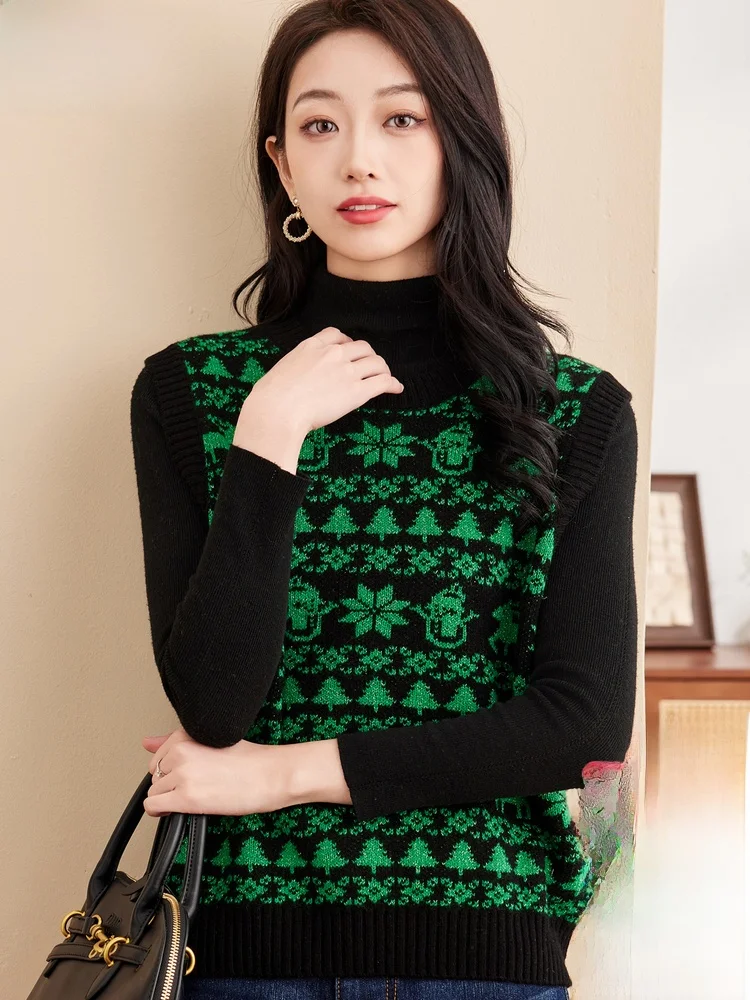 00% Pure Wool Knitted Vest Women's Spring Autumn Loose Vintage round Ne Svel Sweater Vest Top Comfortable Soft Regul...
00% Pure Wool Knitted Vest Women's Spring Autumn Loose Vintage round Ne Svel Sweater Vest Top Comfortable Soft Regul...