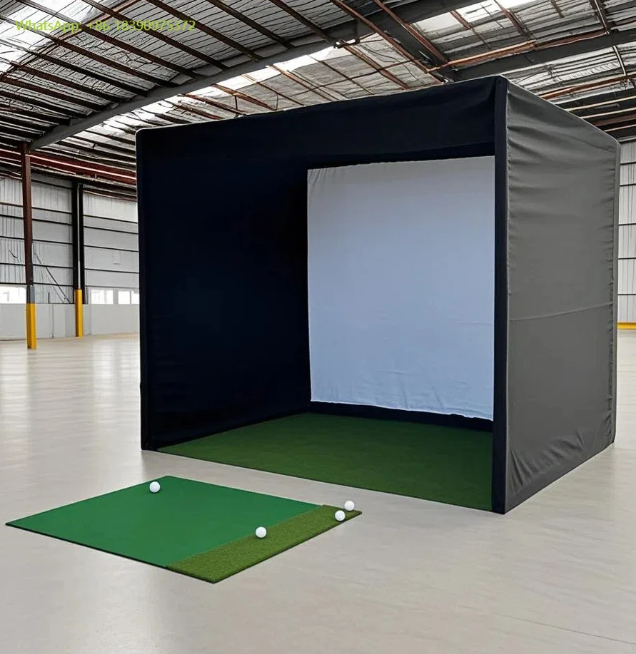 Home Golf Simulator Tent with HD Impact Screen Hard Steel Frame Custom Size Logo Golf Simulator Enclosure
Home Golf Simulator Tent with HD Impact Screen Hard Steel Frame Custom Size Logo Golf Simulator Enclosure
