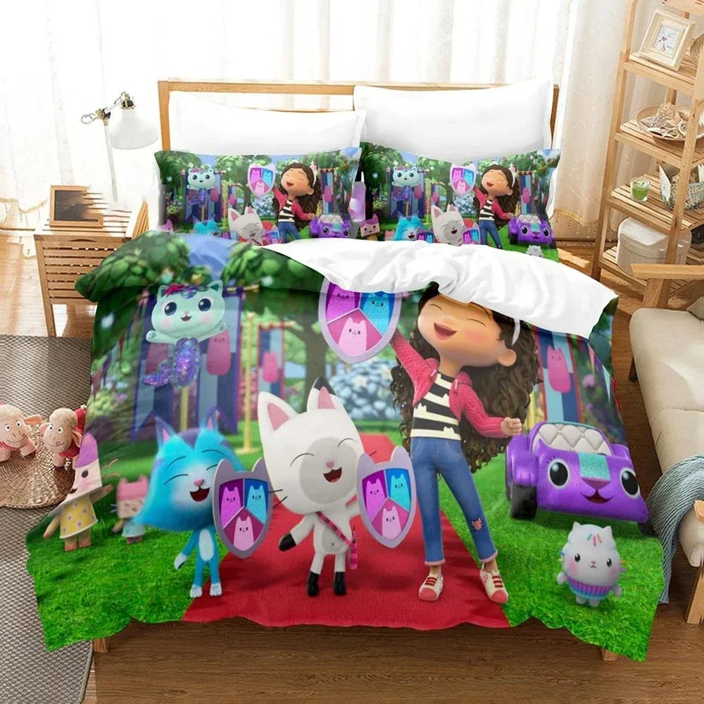 3D Printed Gabby Dollhouse Bedding Set Cartoon Duvet Cover Double Twin Full Queen King Adult Kids Bedclothes Quilt Cover
3D Printed Gabby Dollhouse Bedding Set Cartoon Duvet Cover Double Twin Full Queen King Adult Kids Bedclothes Quilt Cover