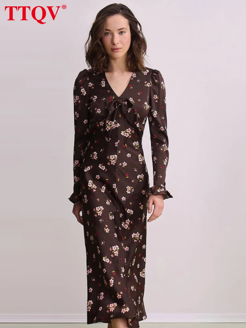TTQV Fashion Loose Print Women Dress 2026 Autumn V-Neck Long Sleeve Ankle-Length Dresses Elegant Classic High Waist Female Dress
TTQV Fashion Loose Print Women Dress 2026 Autumn V-Neck Long Sleeve Ankle-Length Dresses Elegant Classic High Waist Female Dress
