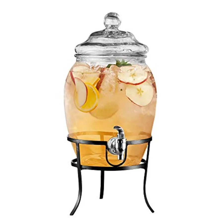 Beverage Dispenser Cold Drink Dispenser w/ 2-Gallon Capacity Glass Jug Metal Stand and Leak-Proof Acrylic Spigot Glass Lid Grea
Beverage Dispenser Cold Drink Dispenser w/ 2-Gallon Capacity Glass Jug Metal Stand and Leak-Proof Acrylic Spigot Glass Lid Grea