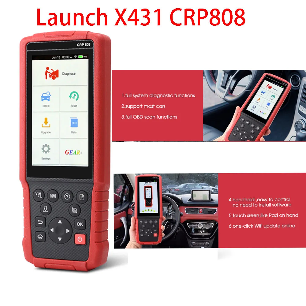 Запуск X431 CRP808 Полный системный считыватель кодов Сканер Чтение и очистка DTC Многоязычный Clear DTC Сканер OBD2 Диагностические инструменты
Запуск X431 CRP808 Полный системный считыватель кодов Сканер Чтение и очистка DTC Многоязычный Clear DTC Сканер OBD2 Диагностические инструменты