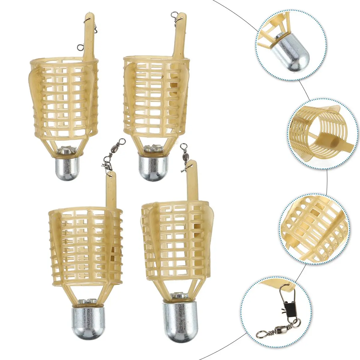 4Pcs Fishing Cage ABS Iron Mesh Small Size Trap Fishing Bait Trap Holder Lure Feeder Basket Tackle Accessories
4Pcs Fishing Cage ABS Iron Mesh Small Size Trap Fishing Bait Trap Holder Lure Feeder Basket Tackle Accessories