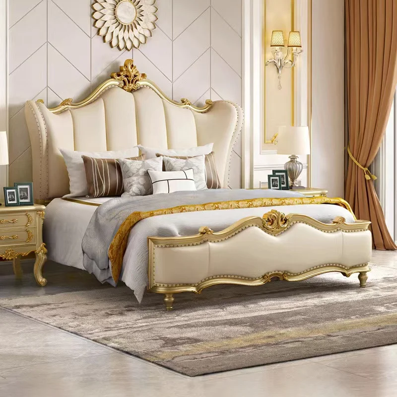 Aesthetics High End Bed Luxury European Light Luxury Headboard Bed Confortable High Quality Cama De Casal Bedroom Furniture
Aesthetics High End Bed Luxury European Light Luxury Headboard Bed Confortable High Quality Cama De Casal Bedroom Furniture